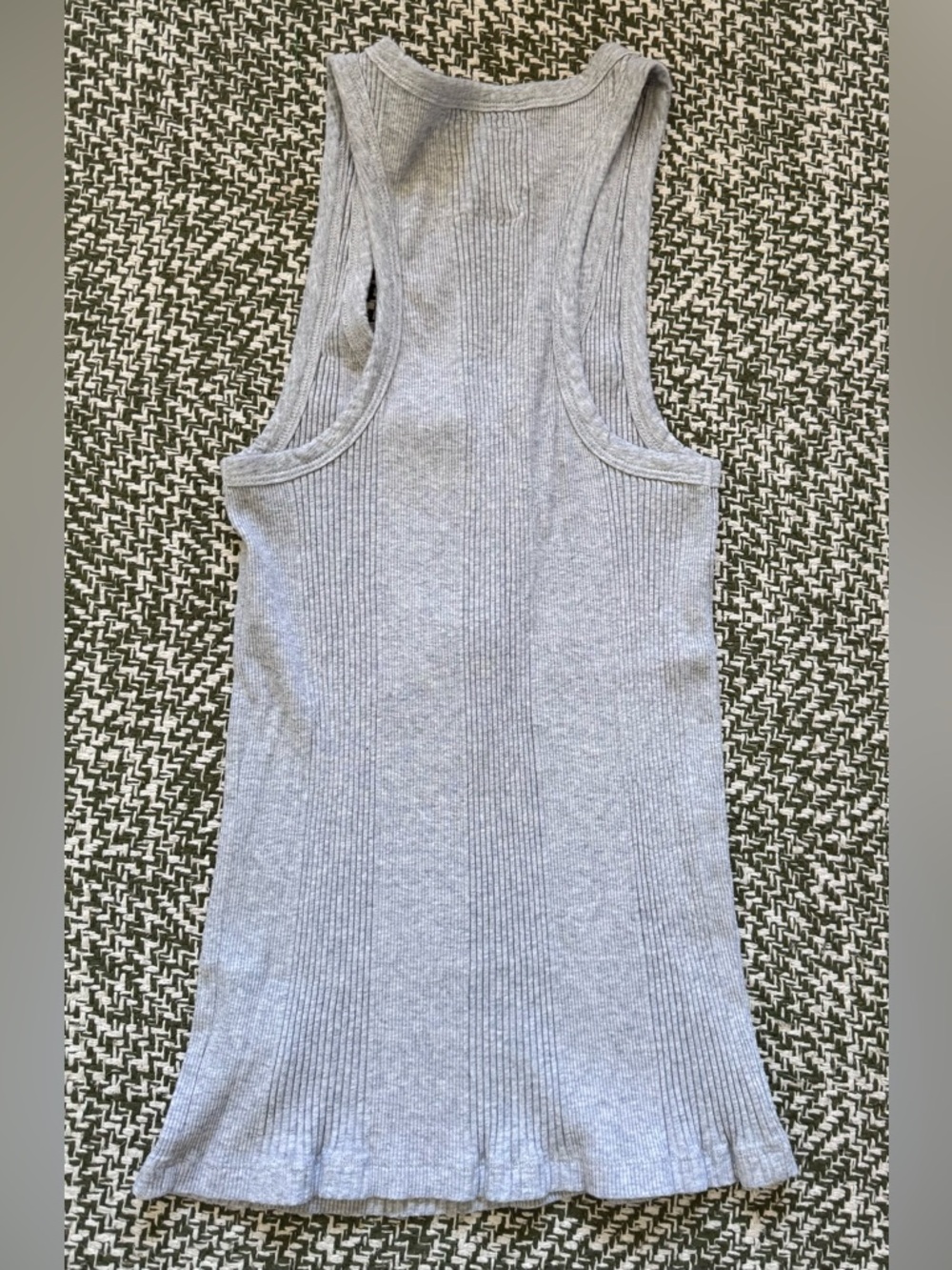 Aerie Gray Ribbed Buttoned Tank Top - Picture 3 of 3